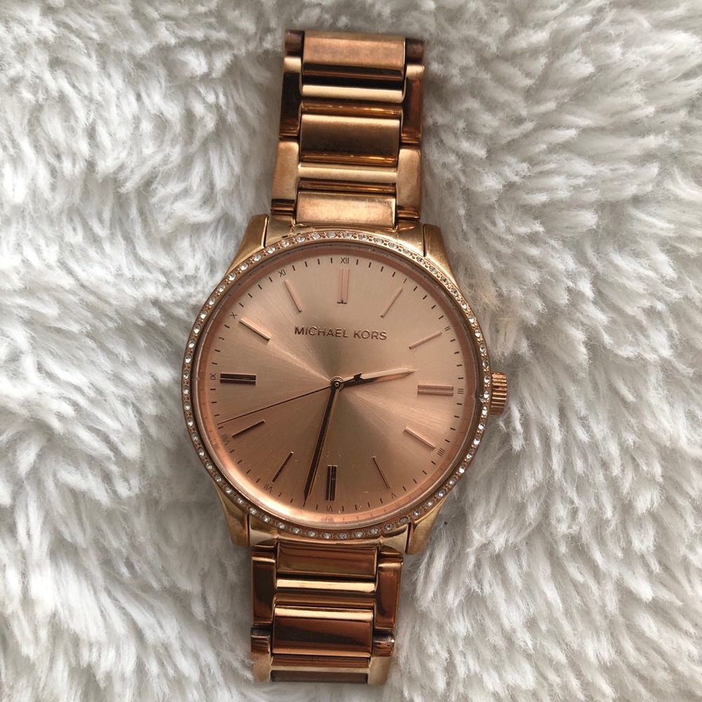 Rose gold watch